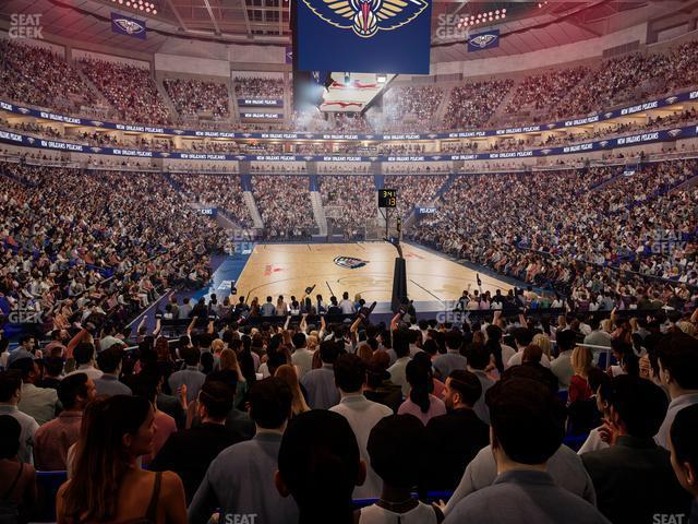 Seating view for Smoothie King Center Section 107