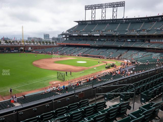 Seating view for Oracle Park Section Club Level 229