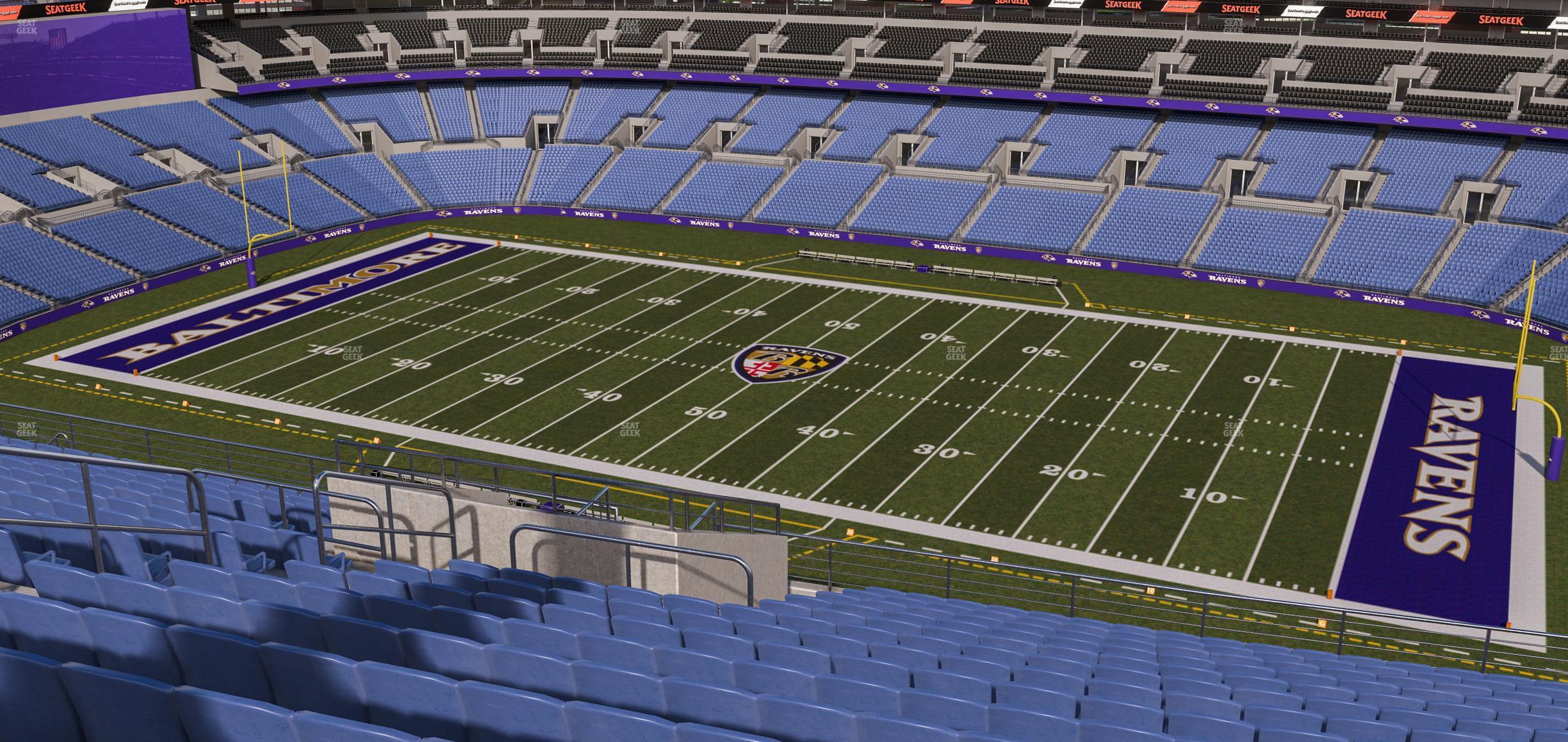 Seating view for M&T Bank Stadium Section 523