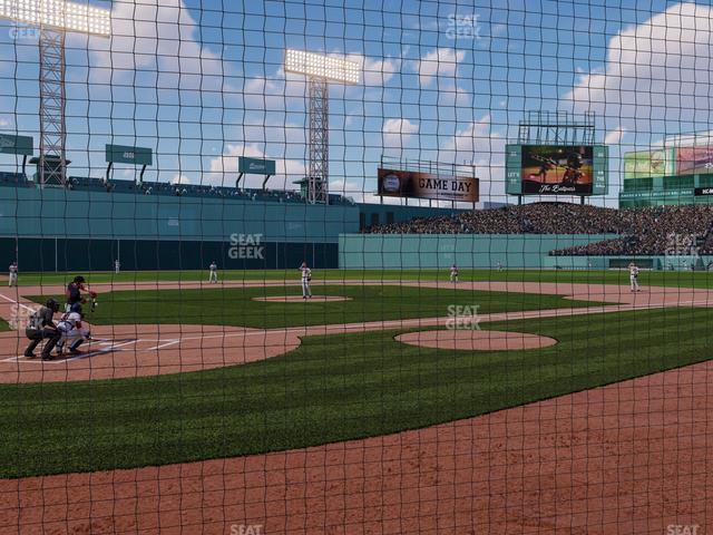 Seating view for Fenway Park Section Home Plate Dugout Box 40