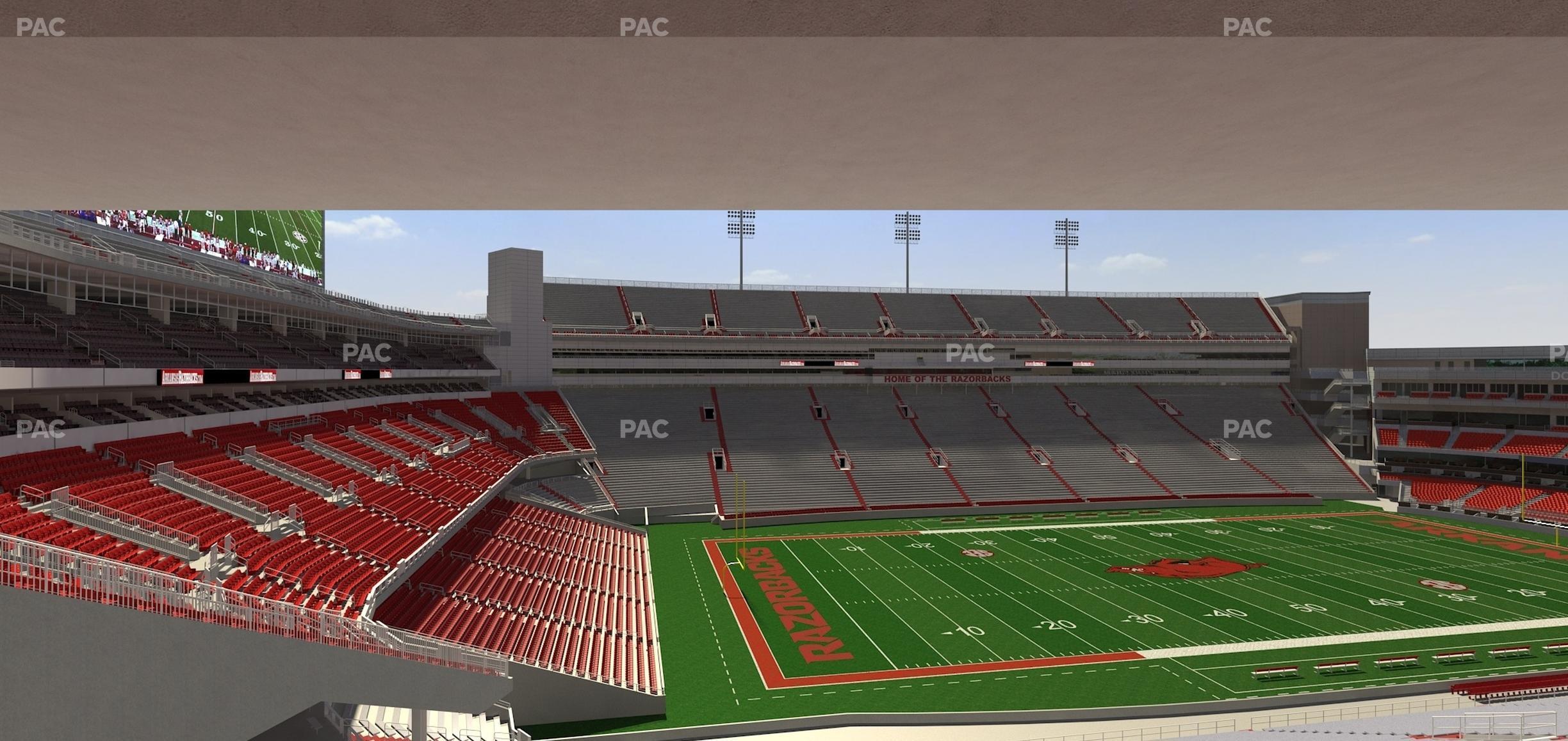 Seating view for Razorback Stadium Section 224