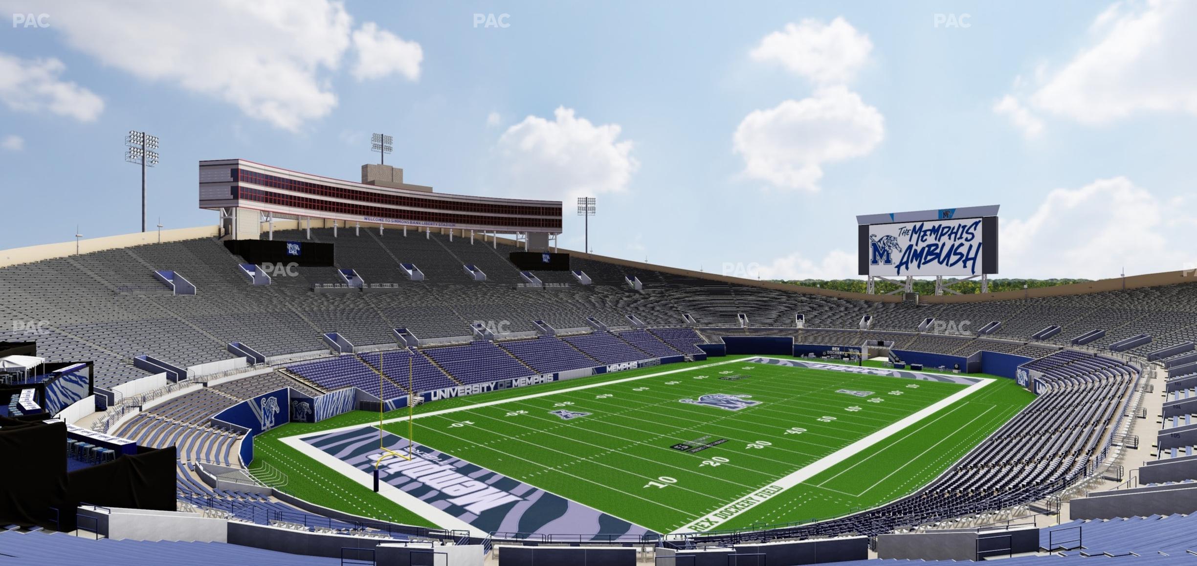 Seating view for Simmons Bank Liberty Stadium Section 110