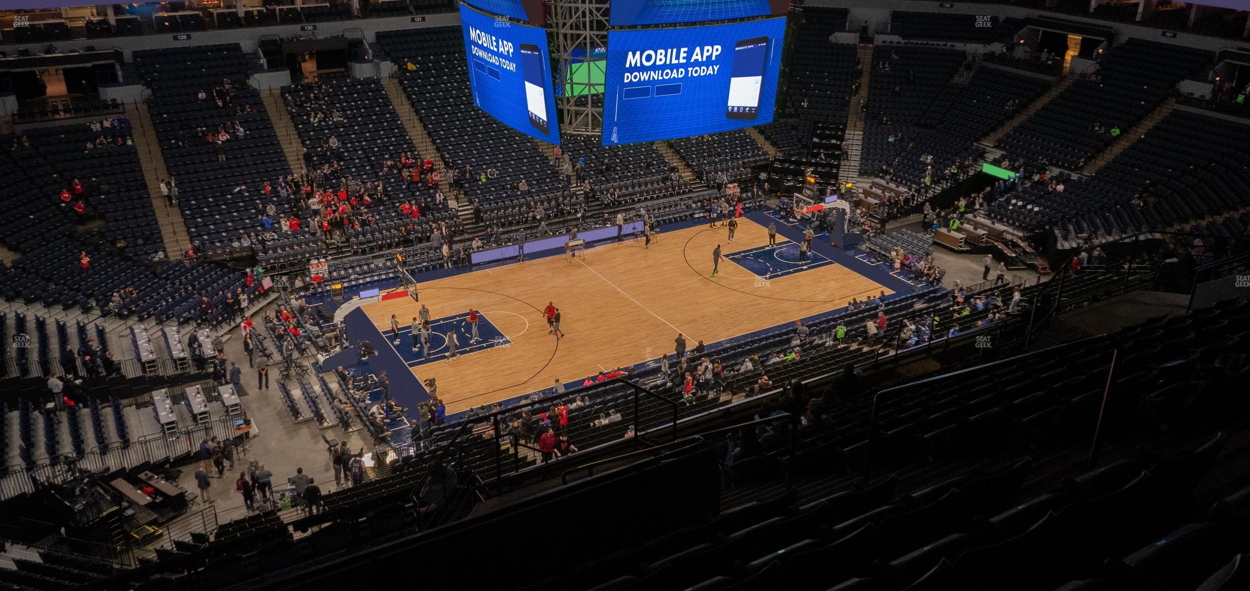 Seating view for Target Center Section 214