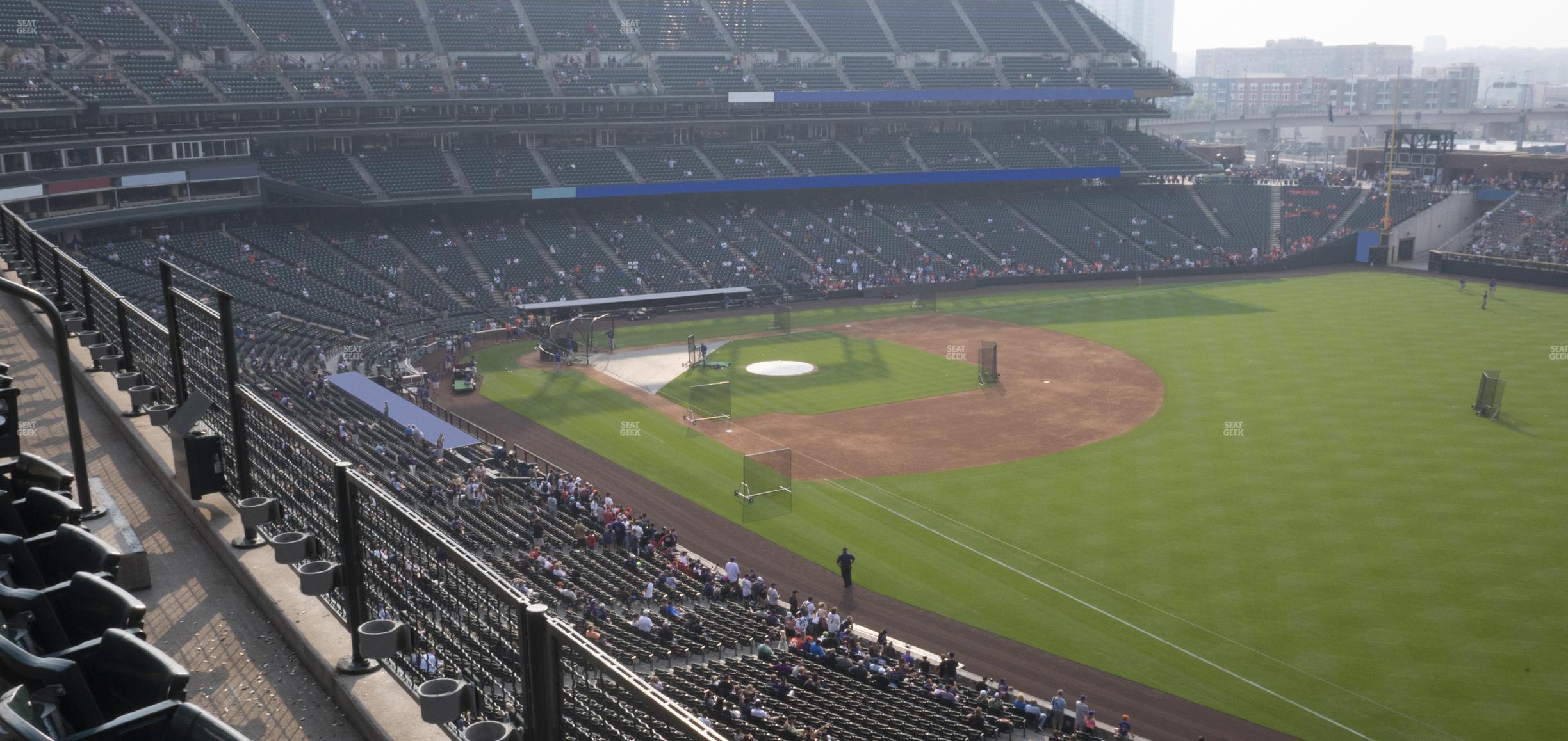 Seating view for Coors Field Section Lower 315