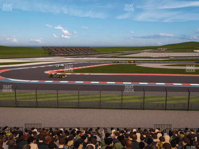 Seating view for Circuit of The Americas Section Turn 15 Grandstand 11