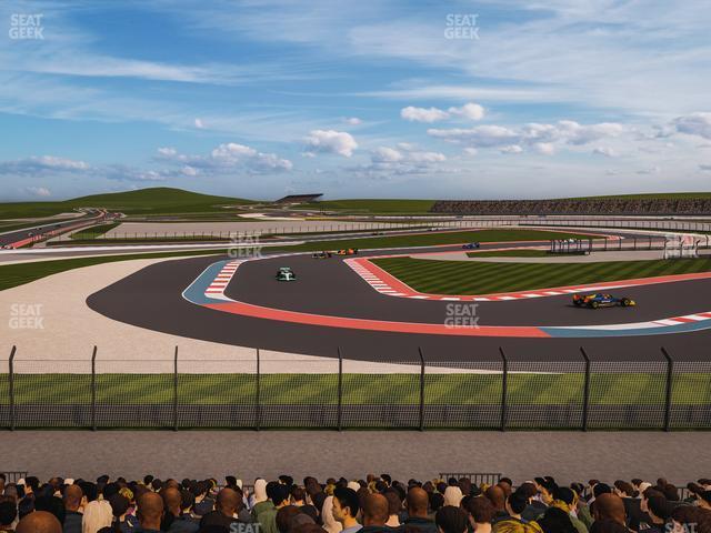 Seating view for Circuit of The Americas Section Turn 15 Grandstand 4