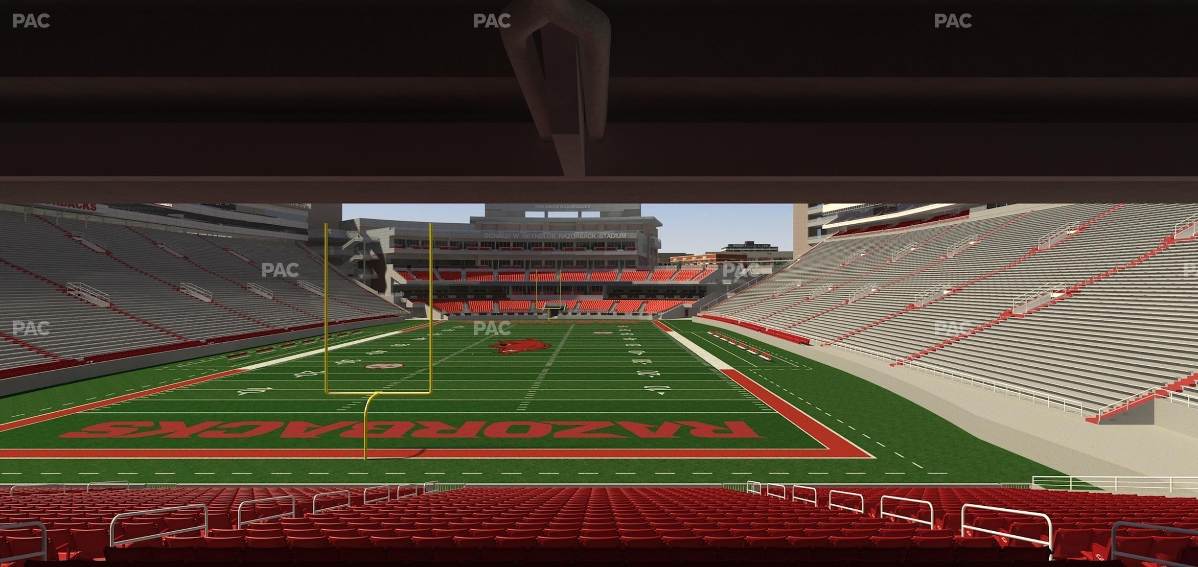 Seating view for Razorback Stadium Section 131