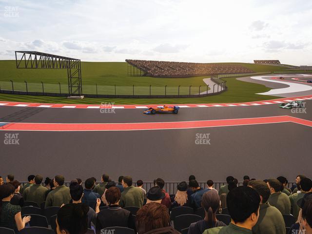 Seating view for Circuit of The Americas Section Turn 6 Grandstand 4