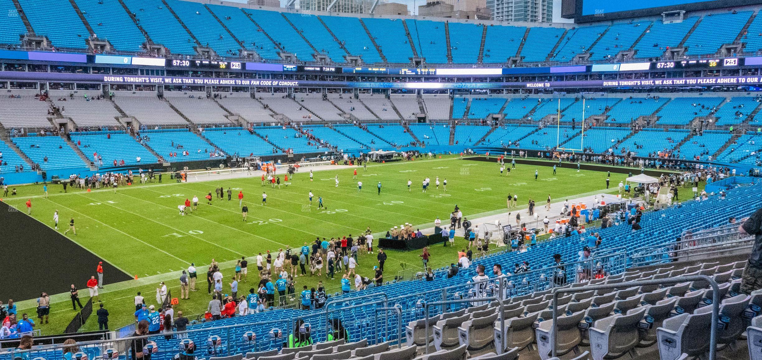 Seating view for Bank of America Stadium Section 349