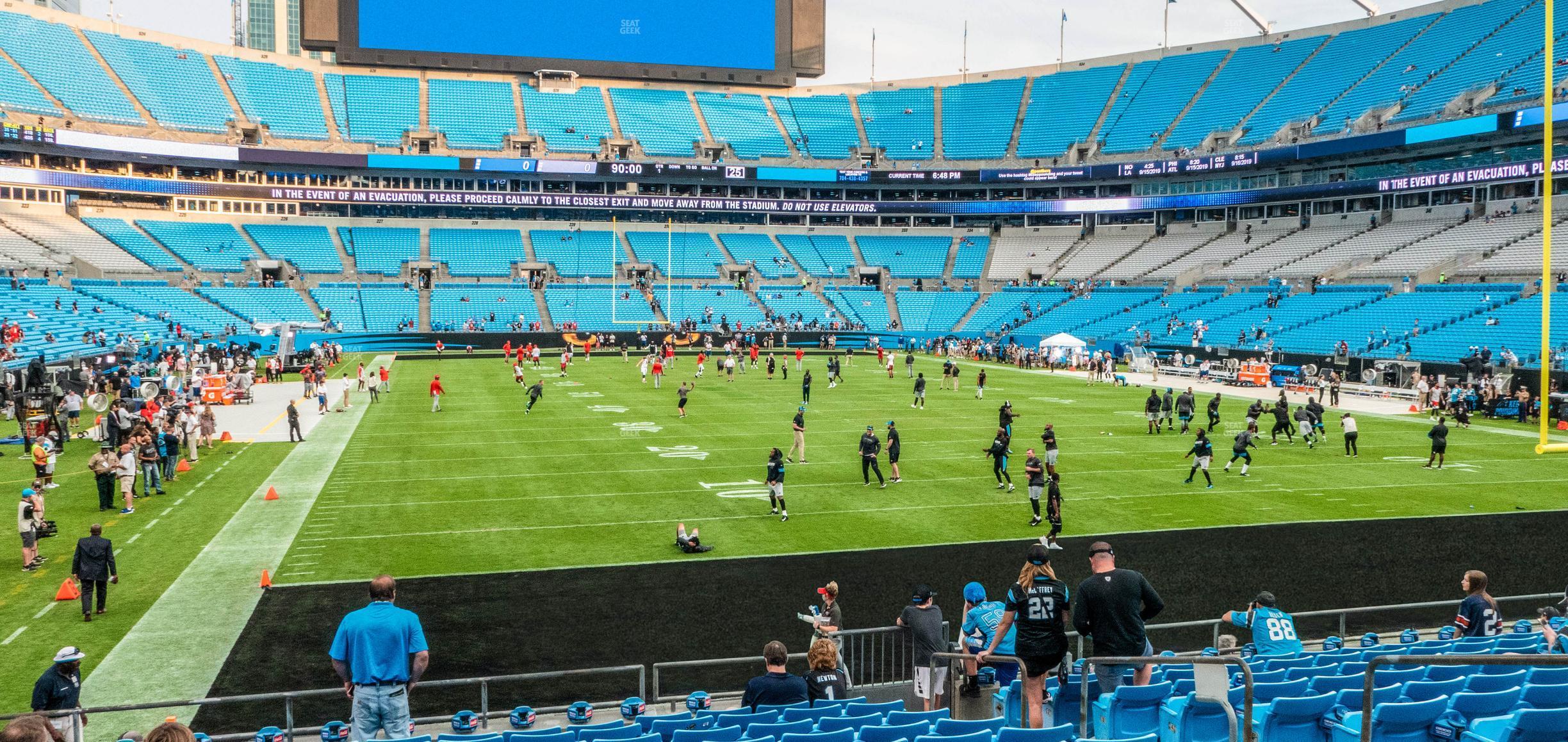 Seating view for Bank of America Stadium Section 103