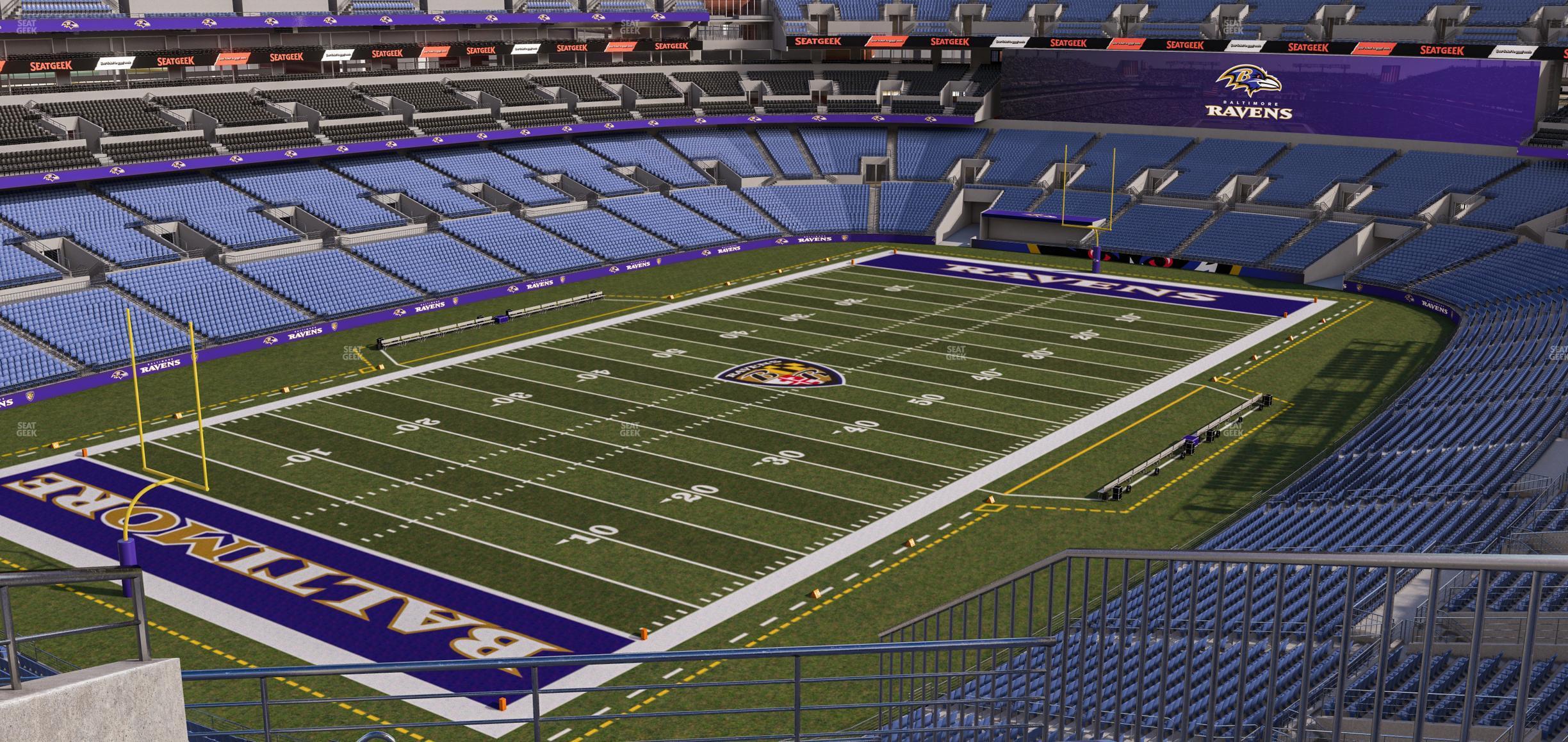 Seating view for M&T Bank Stadium Section 534