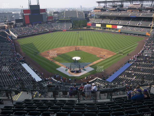 Seating view for Coors Field Section Upper 330