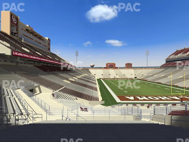 Seating view for Gaylord Family Oklahoma Memorial Stadium Section 47