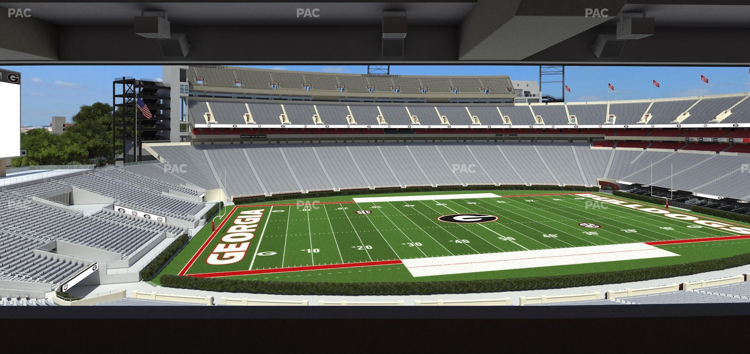 Seating view for Sanford Stadium Section South Club 234