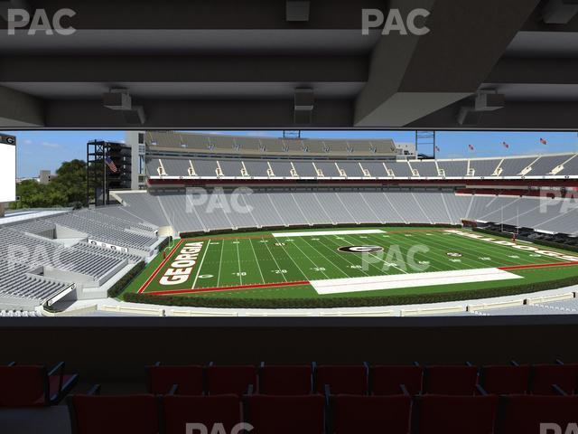 Seating view for Sanford Stadium Section South Club 234