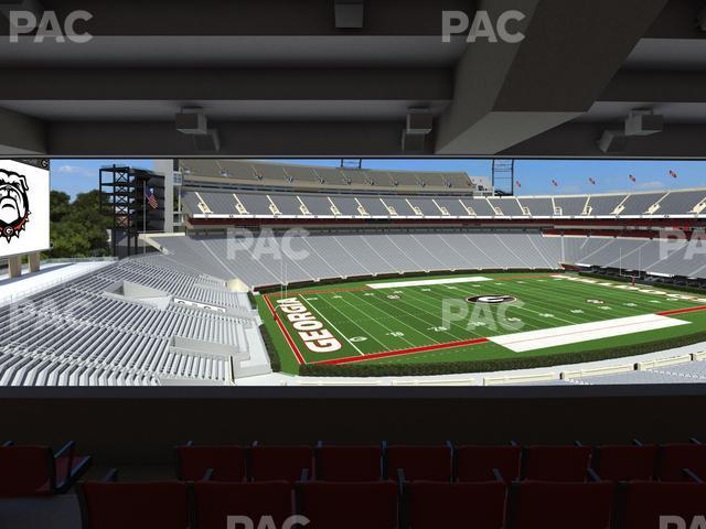 Seating view for Sanford Stadium Section South Club 236