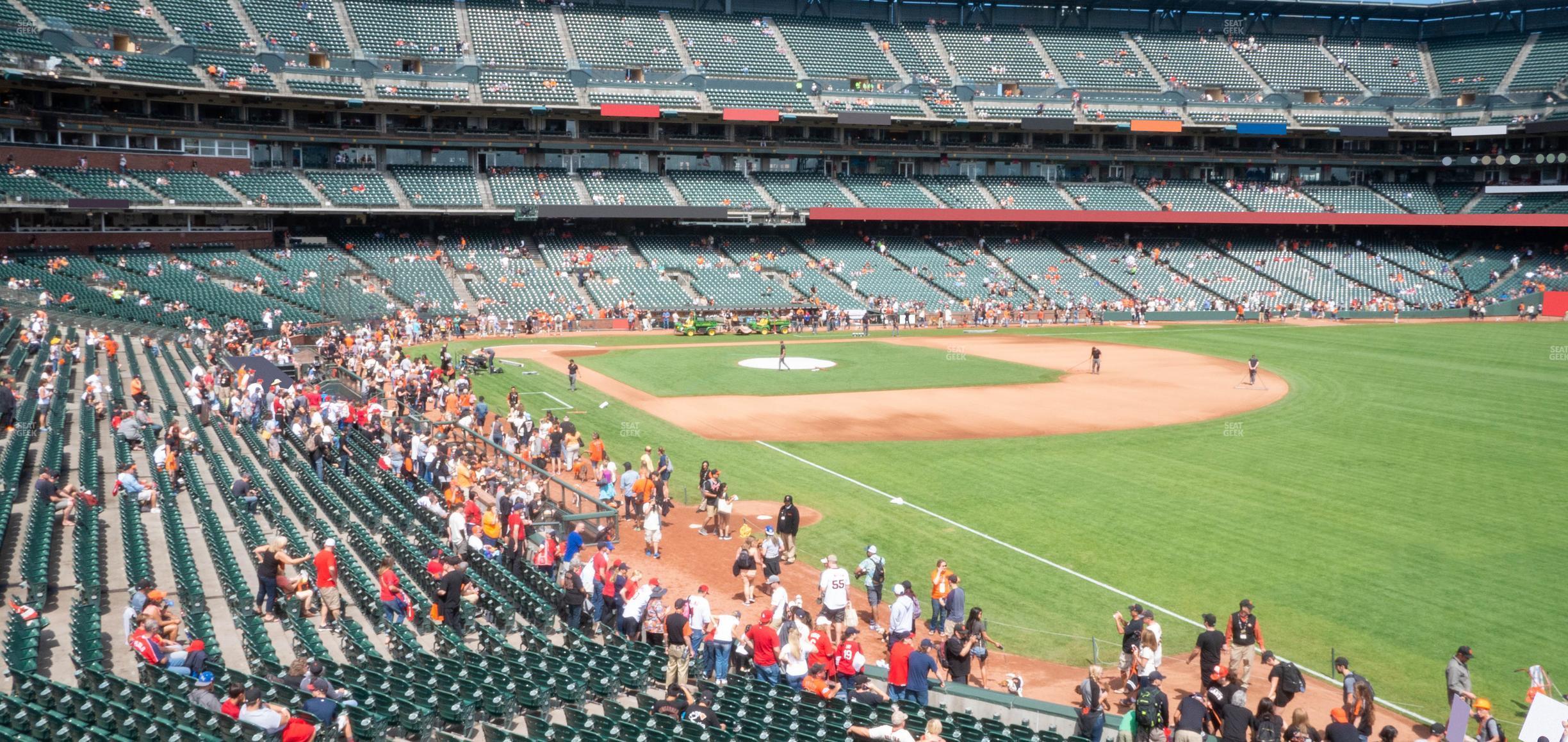 Seating view for Oracle Park Section Arcade 151