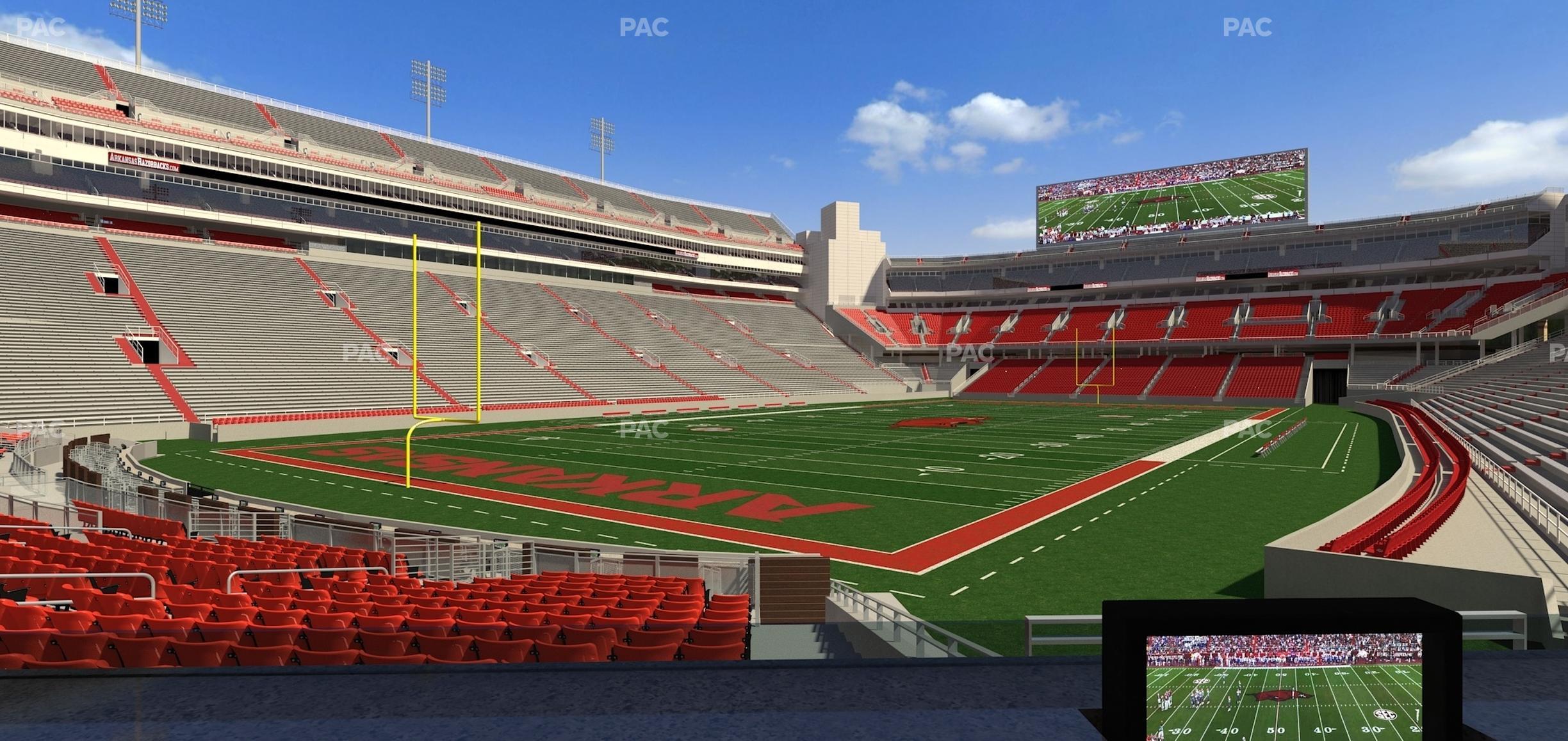 Seating view for Razorback Stadium Section Loge 22