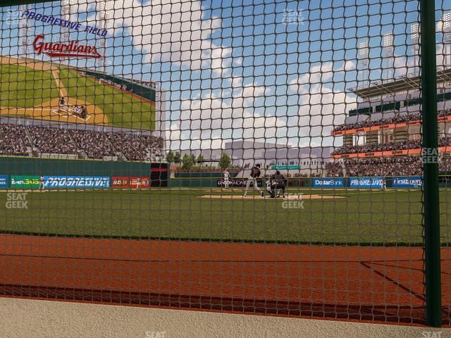 Seating view for Progressive Field Section Dugout Suite 6