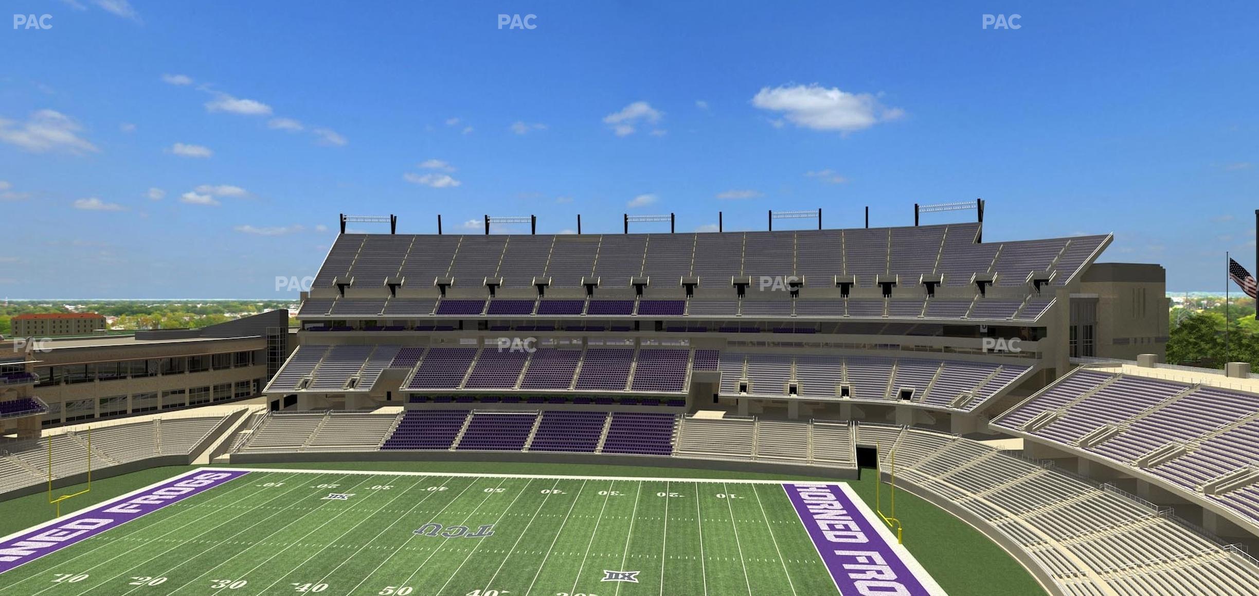 Seating view for Amon G. Carter Stadium Section Legends Club 328