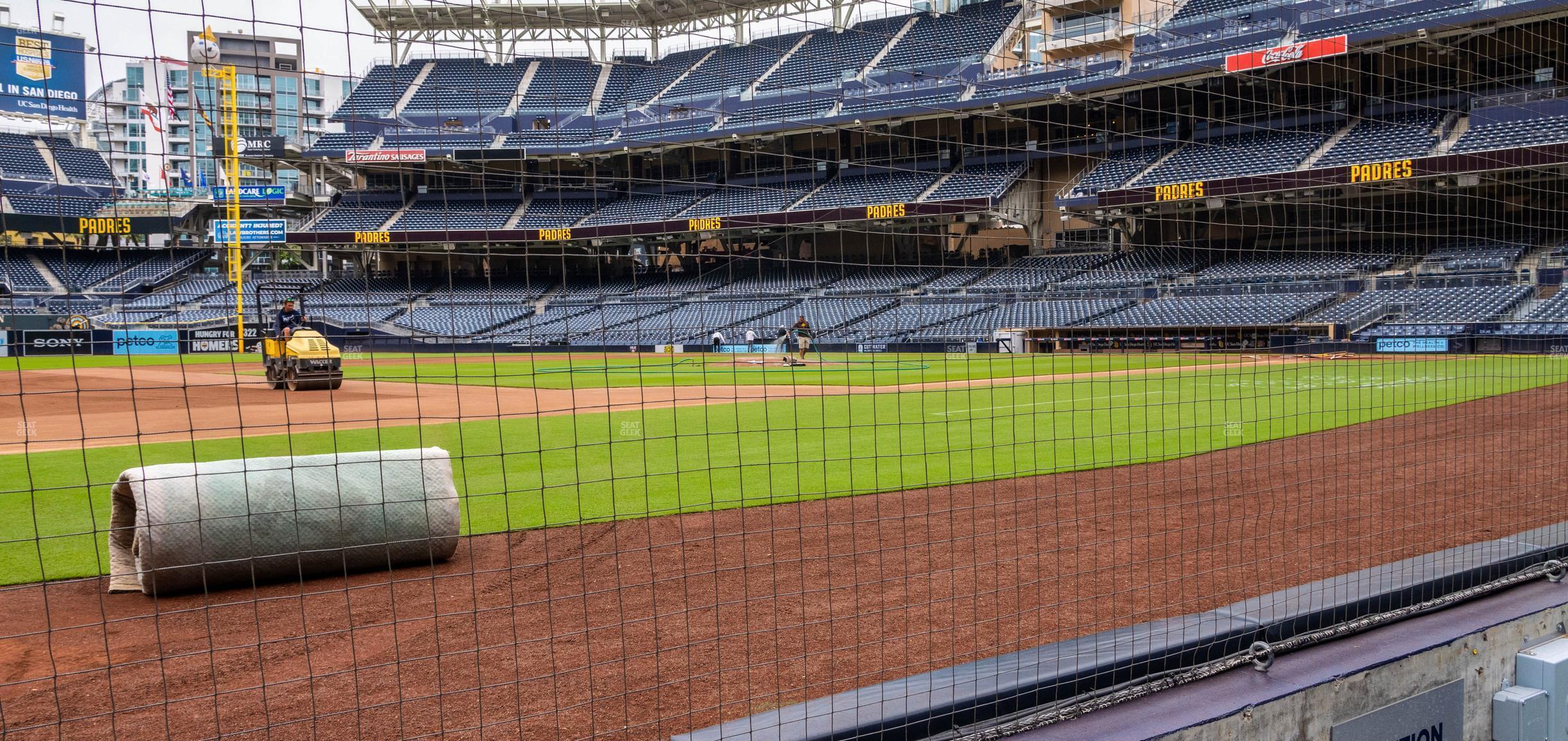 Seating view for Petco Park Section Dugout 10