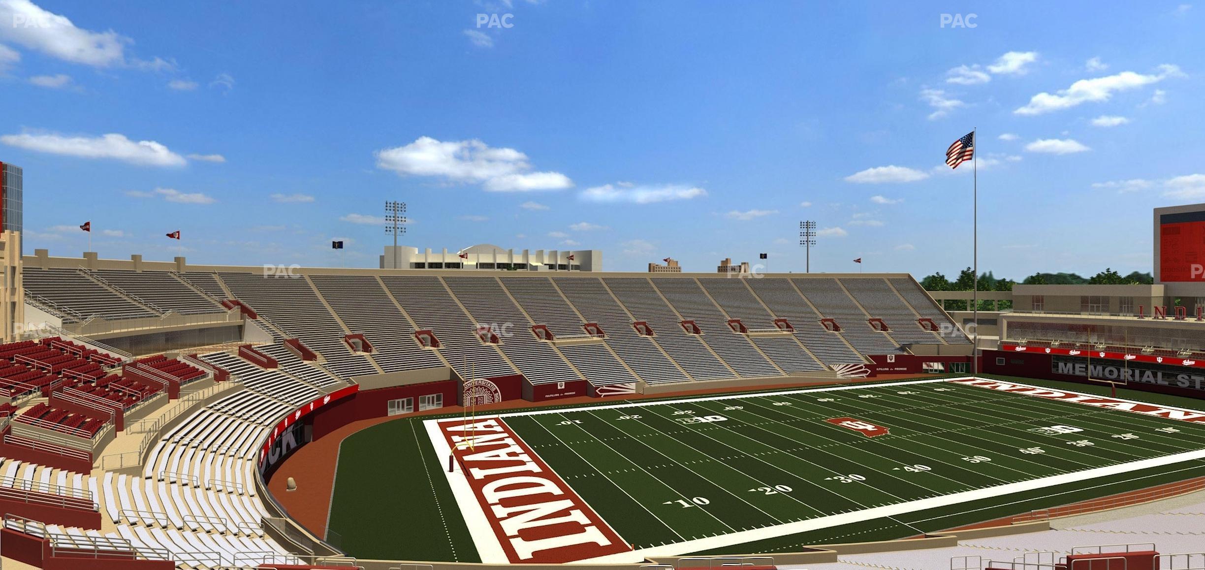 Seating view for Memorial Stadium - Indiana Section 111