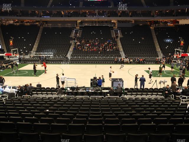 Seating view for Fiserv Forum Section 117