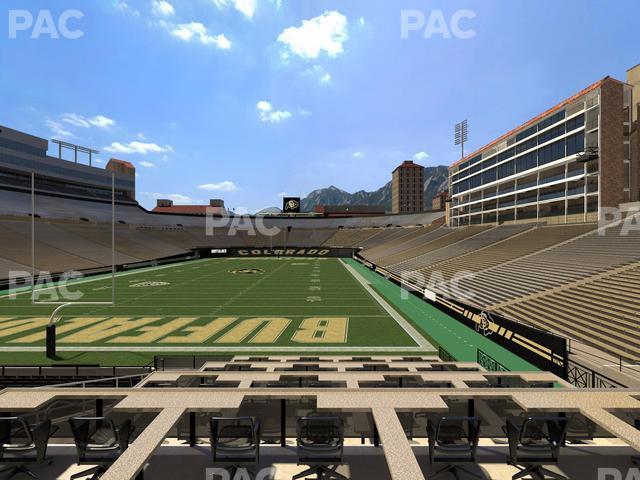 Seating view for Folsom Field Section Loge Box 177