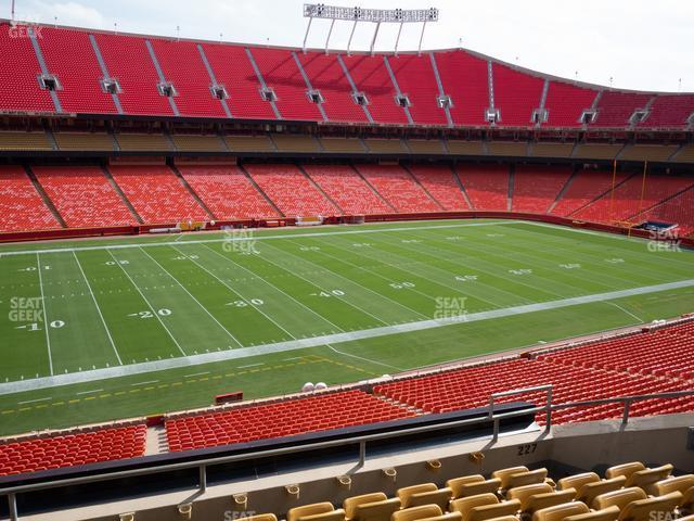 Seating view for GEHA Field at Arrowhead Stadium Section 227