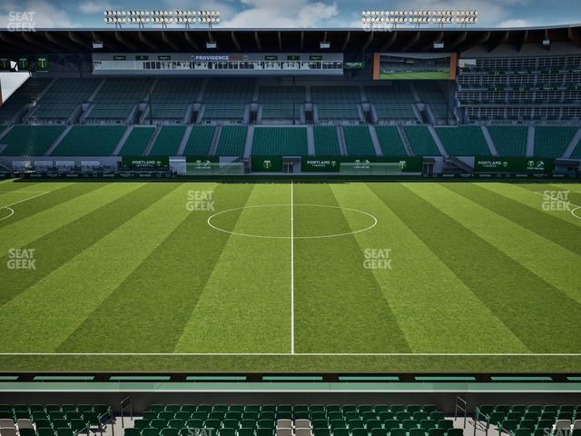 Seating view for Providence Park Section Club Deck