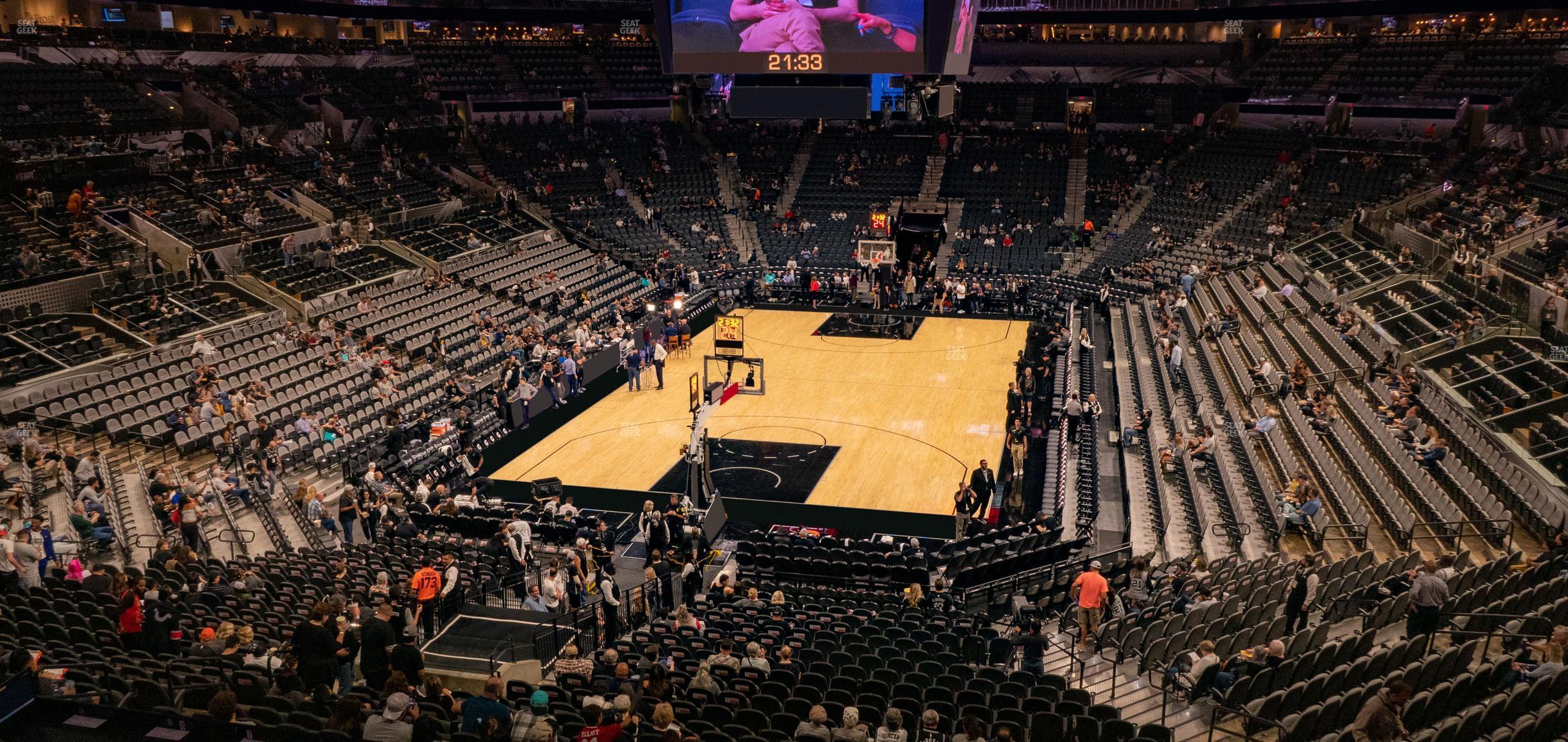 Seating view for Frost Bank Center Section 128