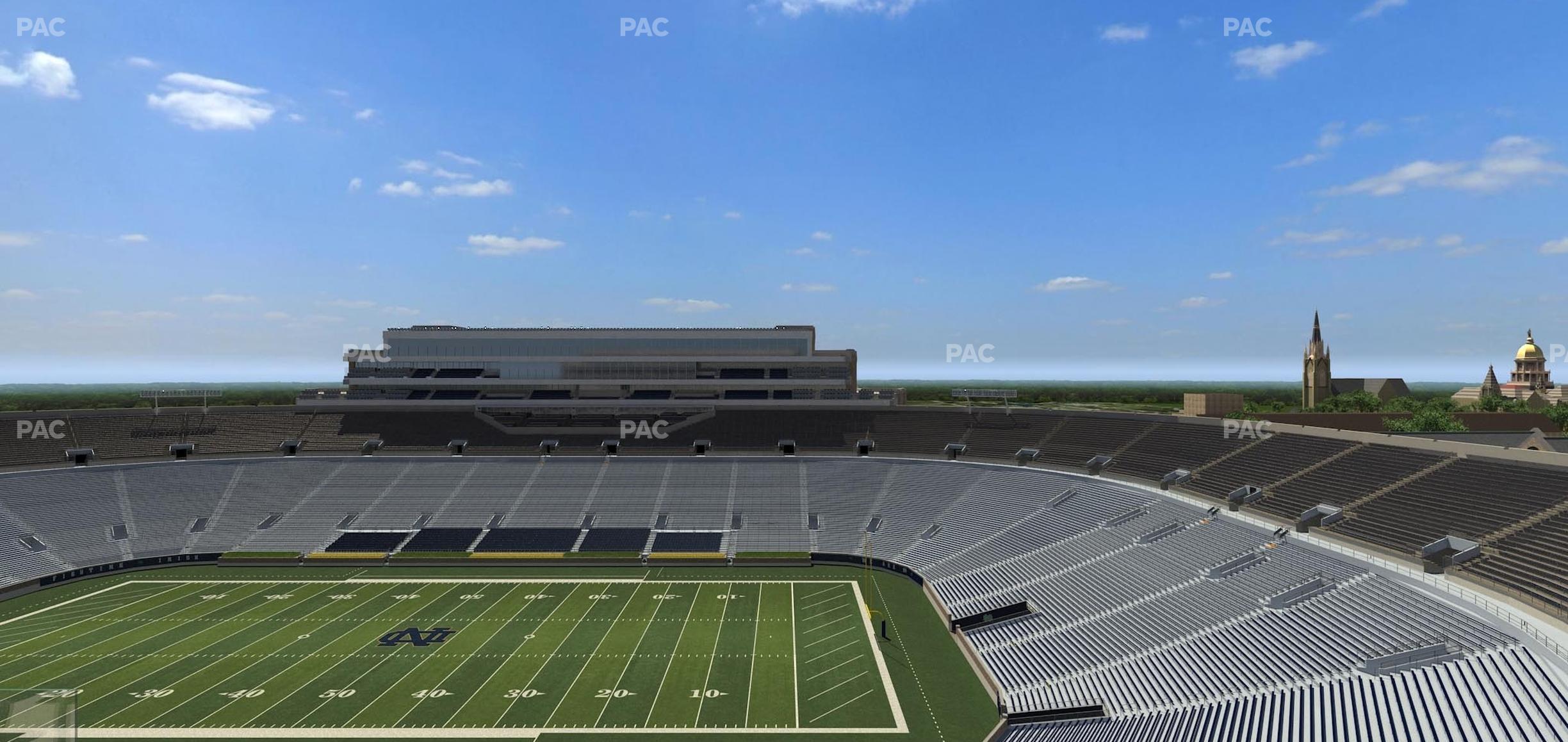 Seating view for Notre Dame Stadium Section Corbett Club 803