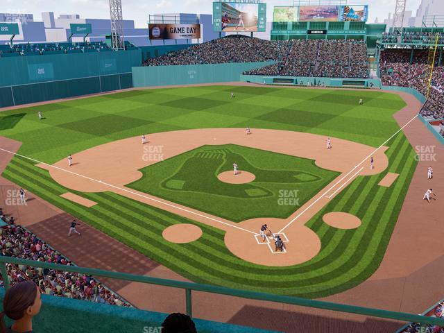 Seating view for Fenway Park Section Aura Club 4