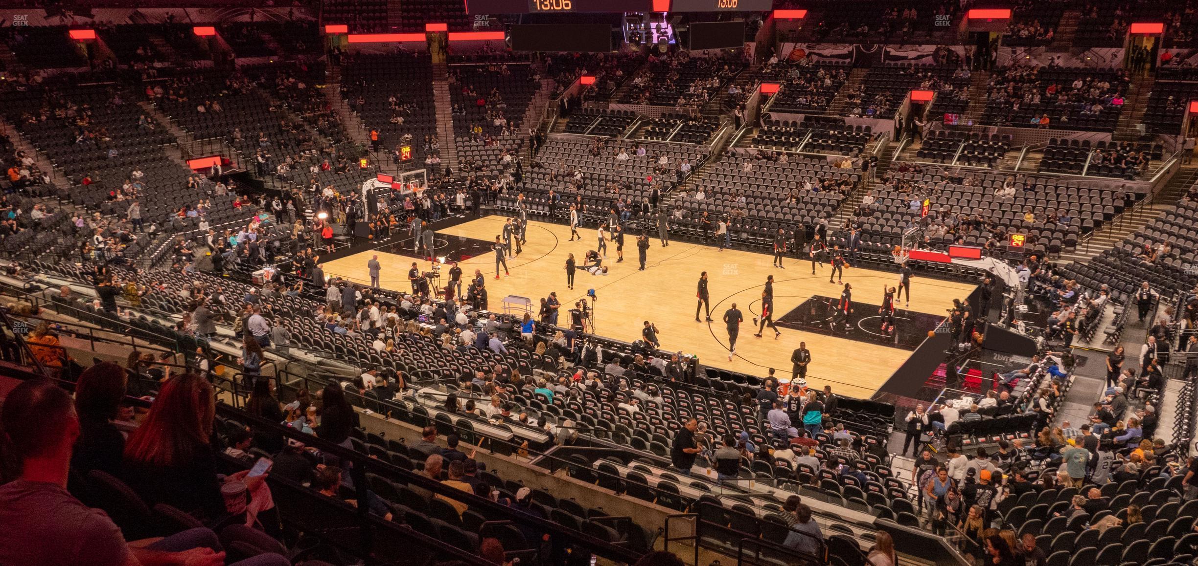 Seating view for Frost Bank Center Section 105