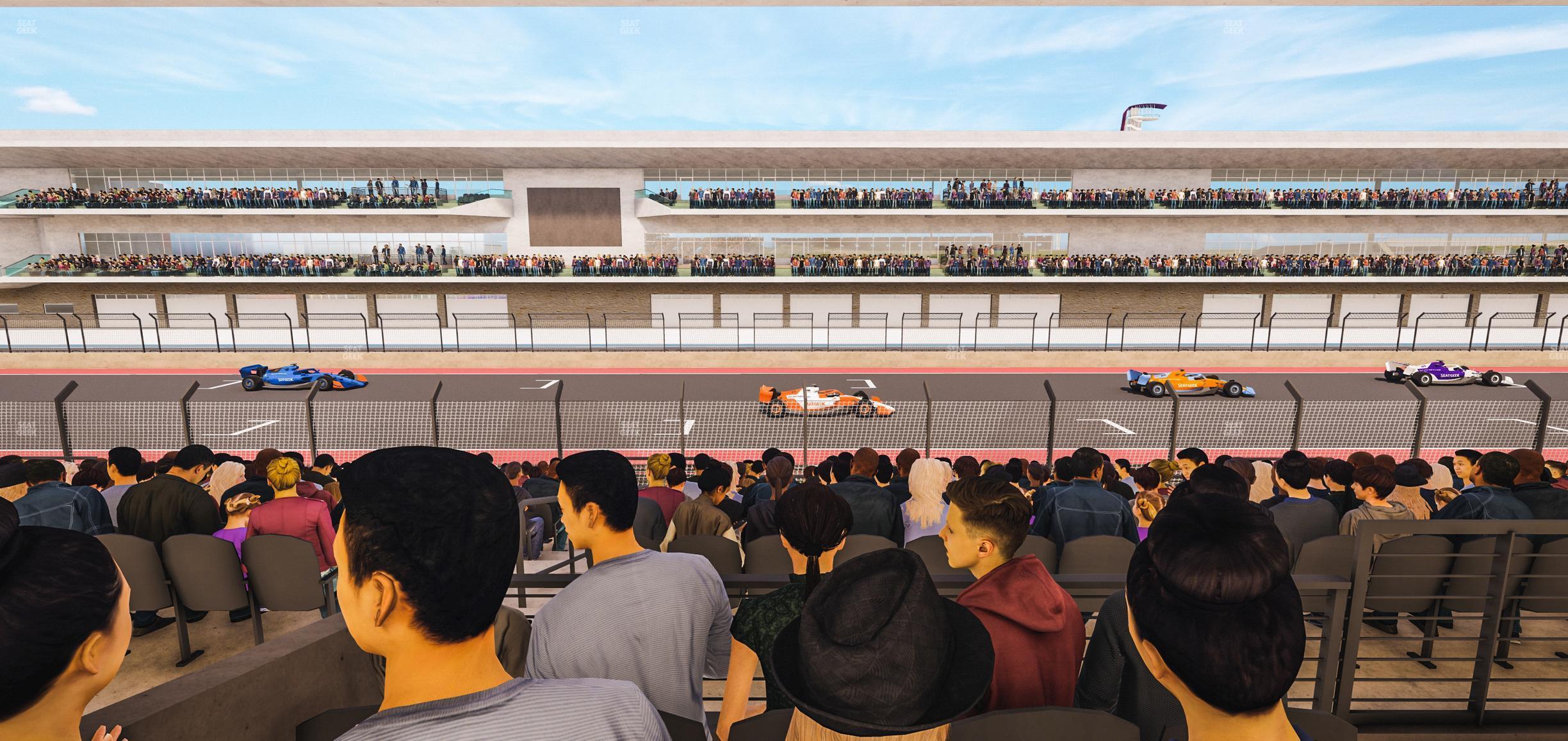 Seating view for Circuit of The Americas Section Main Grandstand Mezzanine 10 A