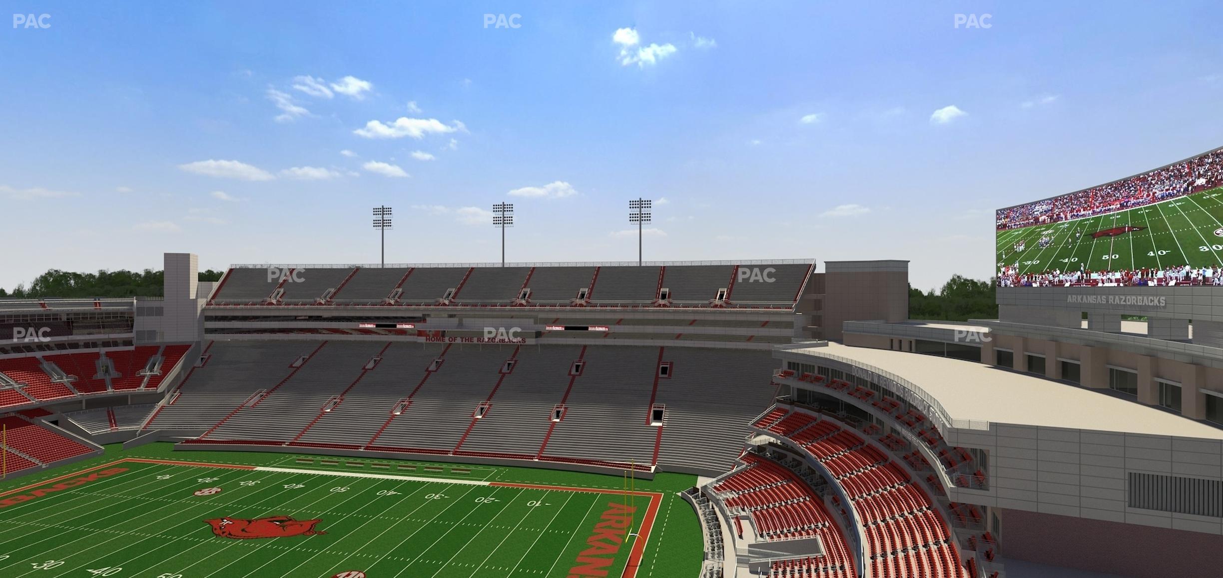 Seating view for Razorback Stadium Section 519 1