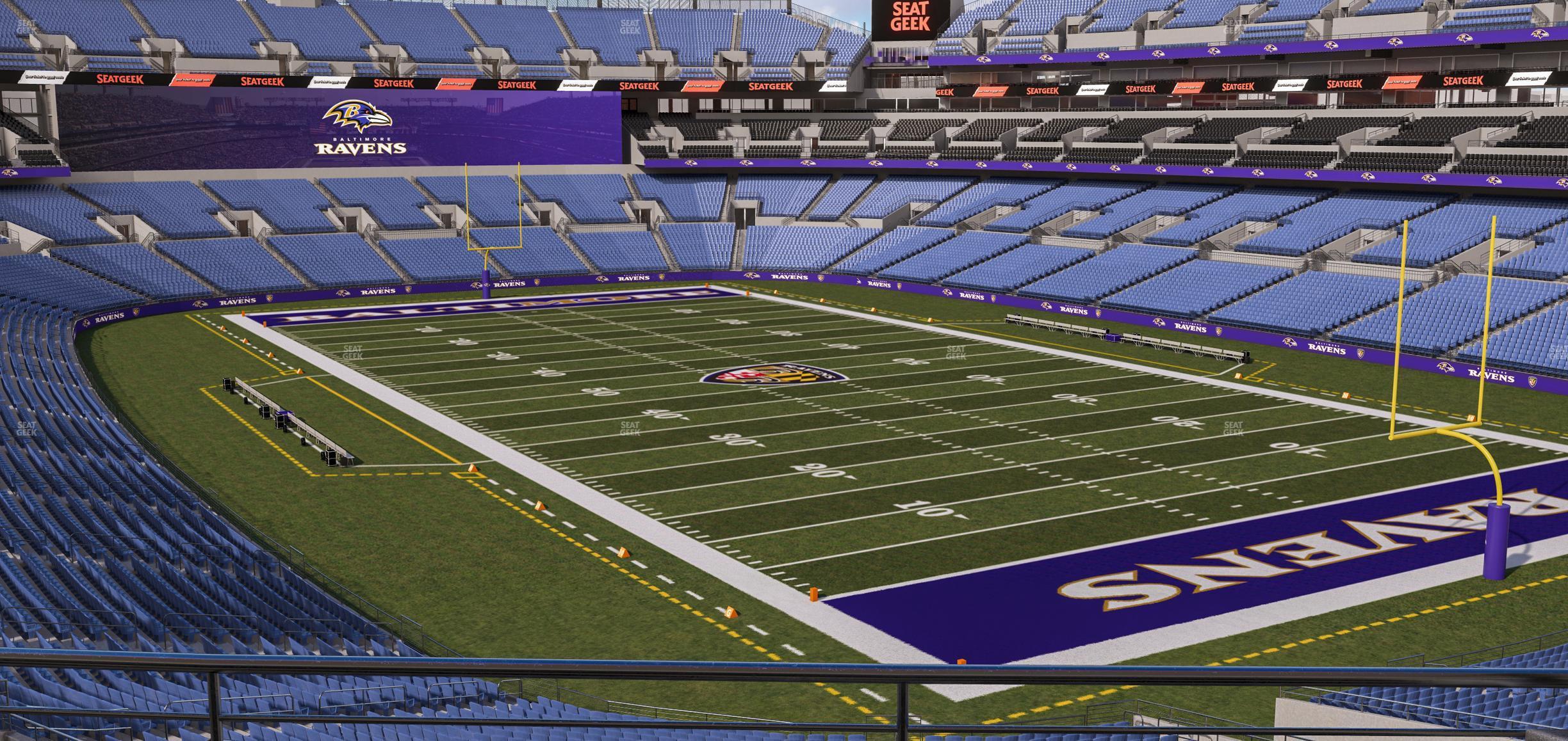 Seating view for M&T Bank Stadium Section 218