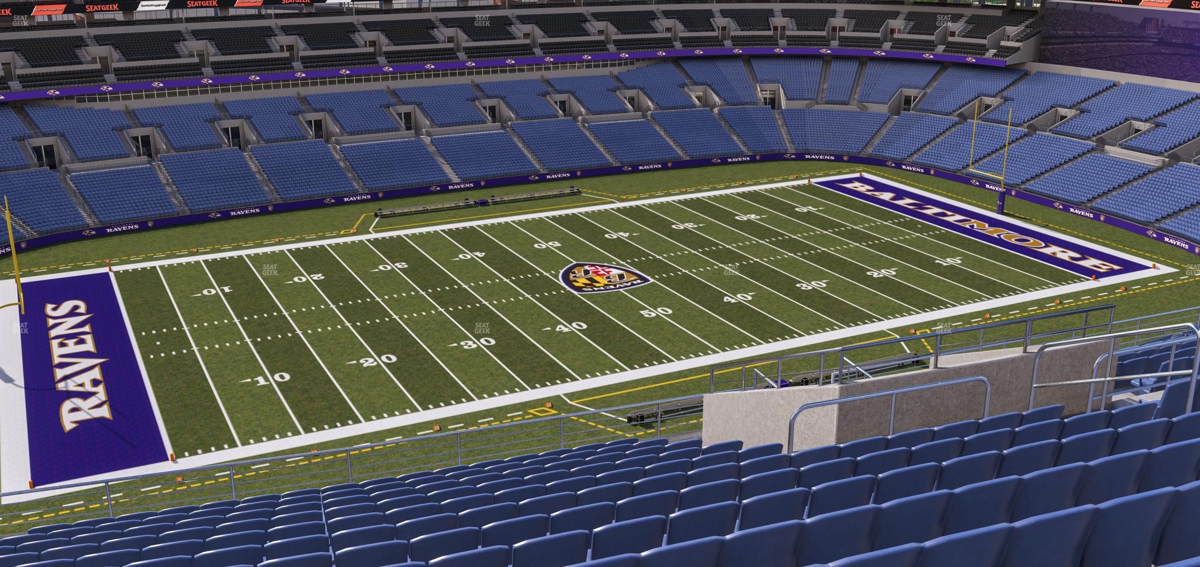 Seating view for M&T Bank Stadium Section 503