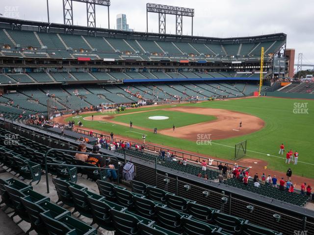 Seating view for Oracle Park Section Club Level 203