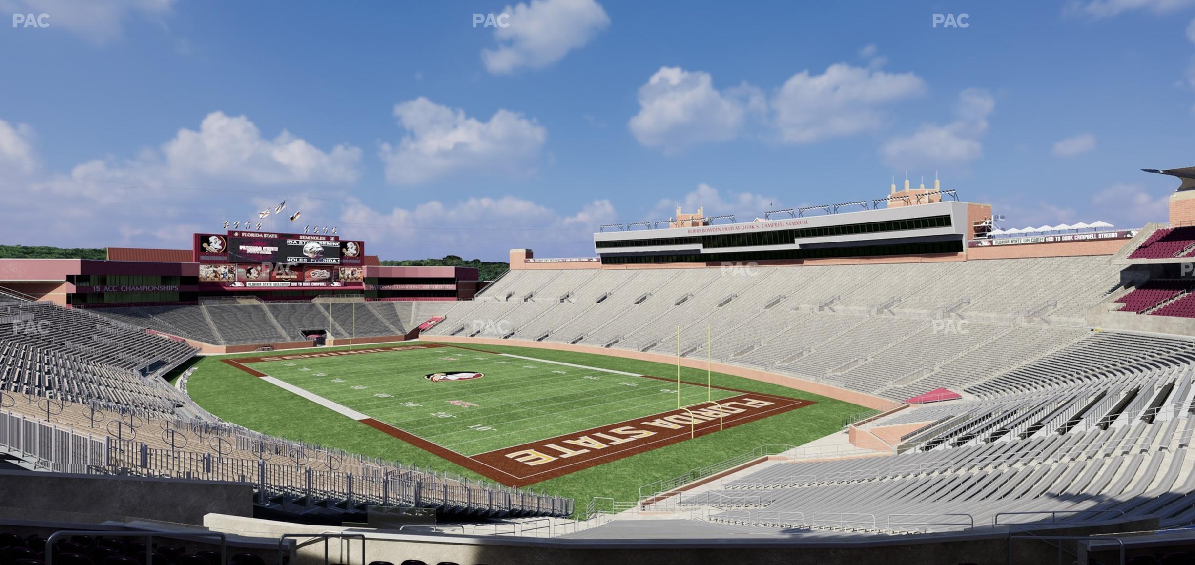 Seating view for Doak Campbell Stadium Section Club 227