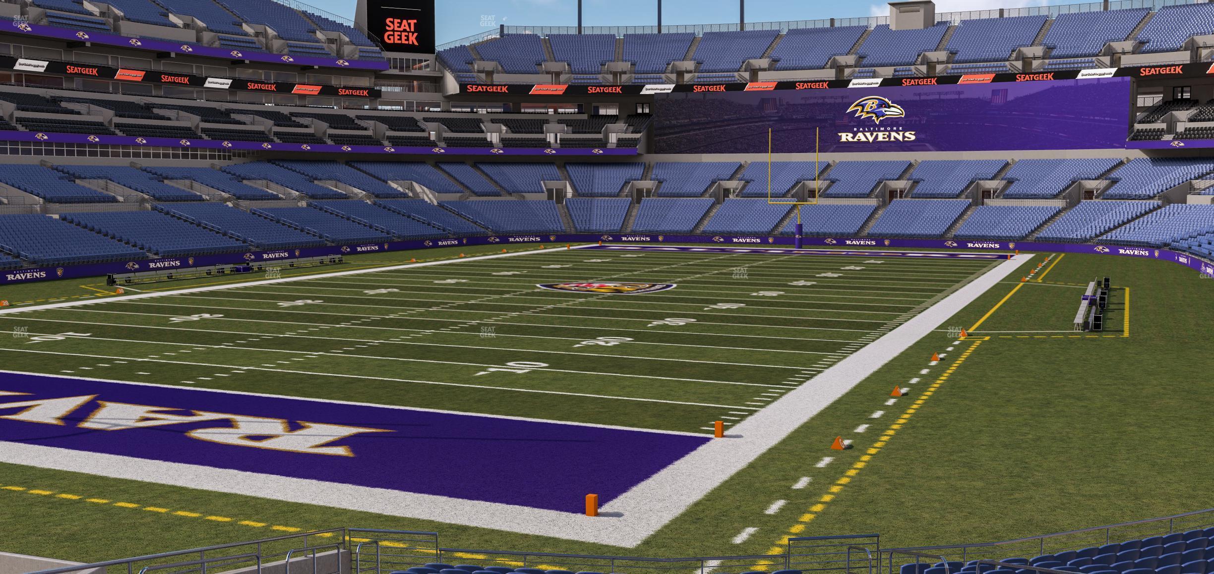 Seating view for M&T Bank Stadium Section 109