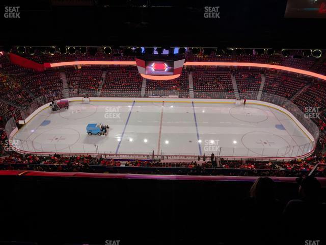 Seating view for Scotiabank Saddledome Section Press Level 14