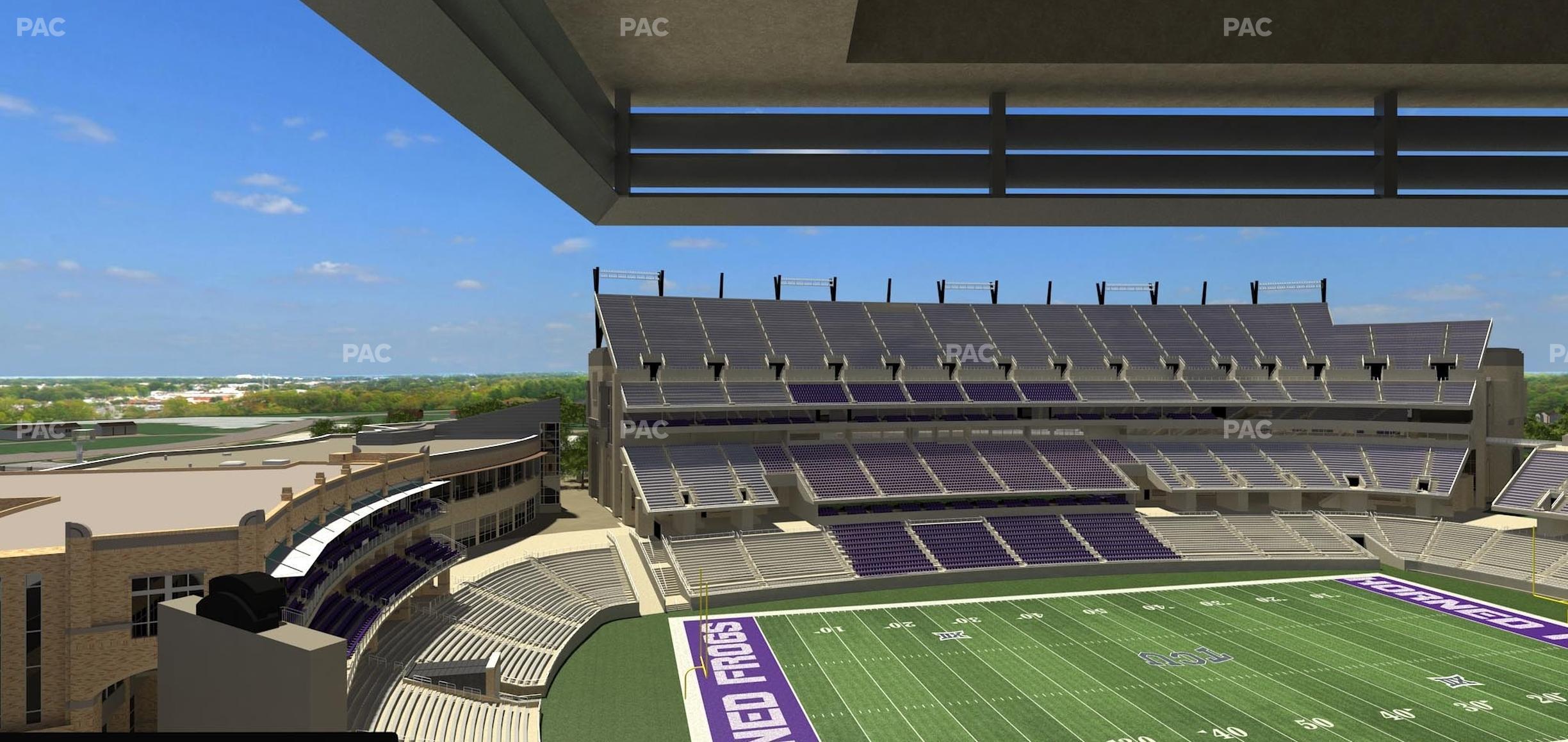 Seating view for Amon G. Carter Stadium Section Loge Box 338