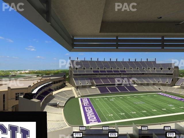 Seating view for Amon G. Carter Stadium Section Loge Box 338