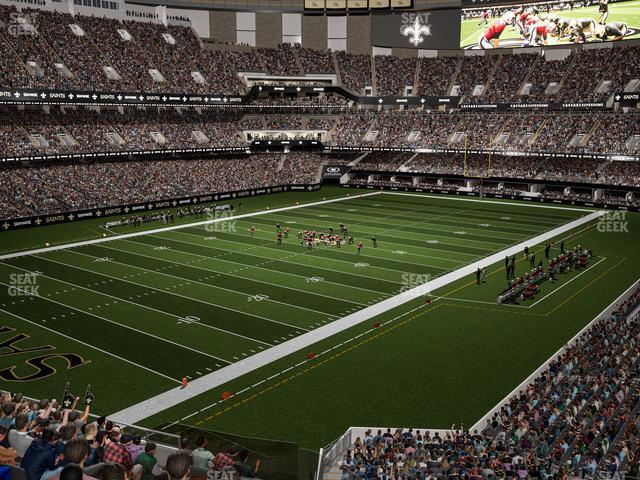 Seating view for Caesars Superdome Section 319