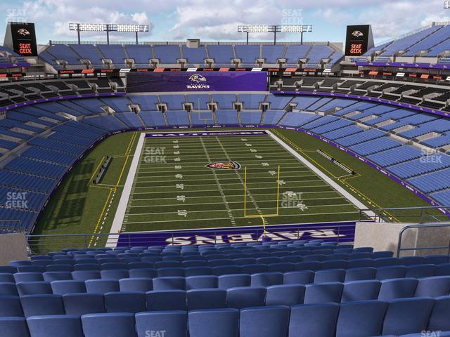 Seating view for M&T Bank Stadium Section 514