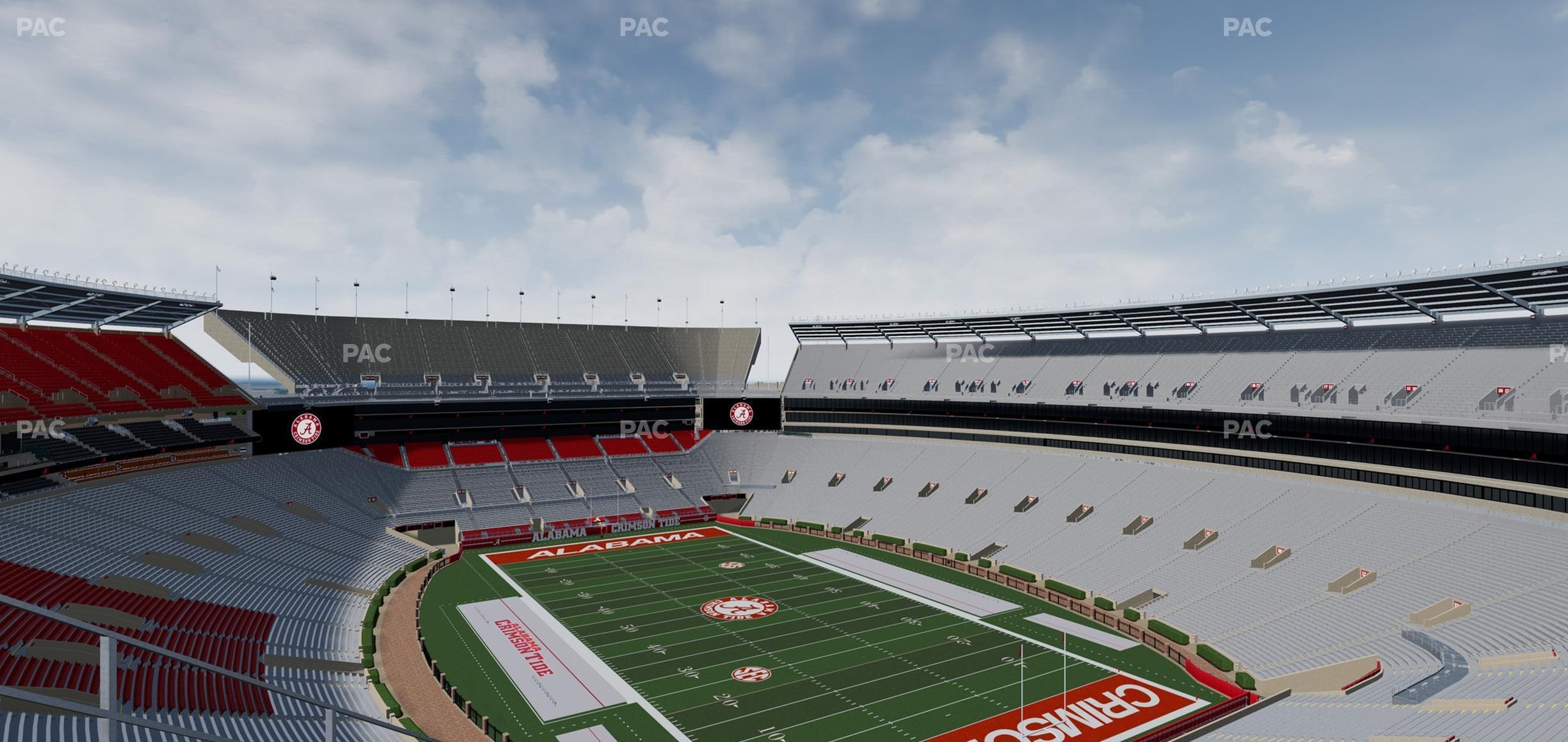 Seating view for Bryant Denny Stadium Section Ss 13