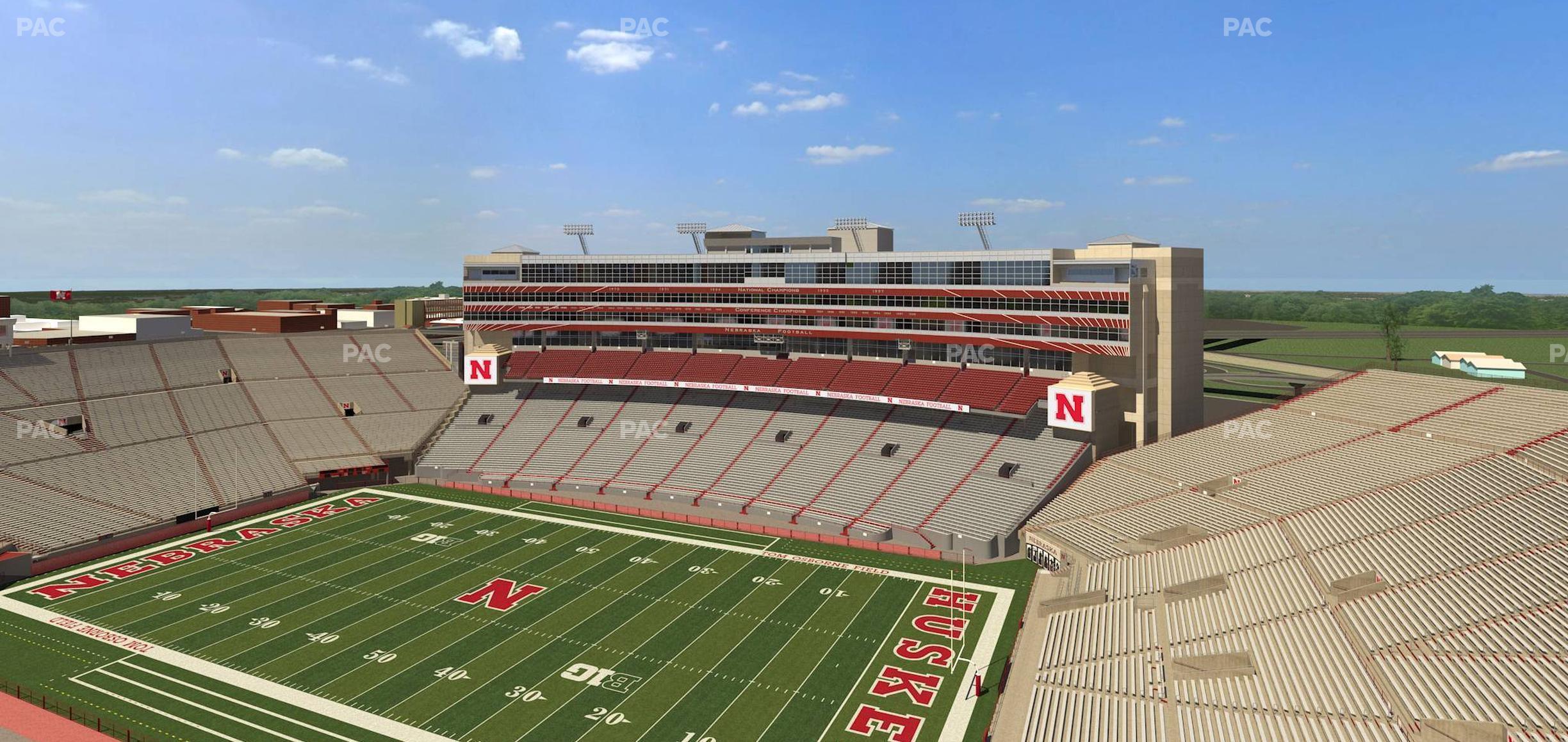 Seating view for Memorial Stadium Nebraska Section 601