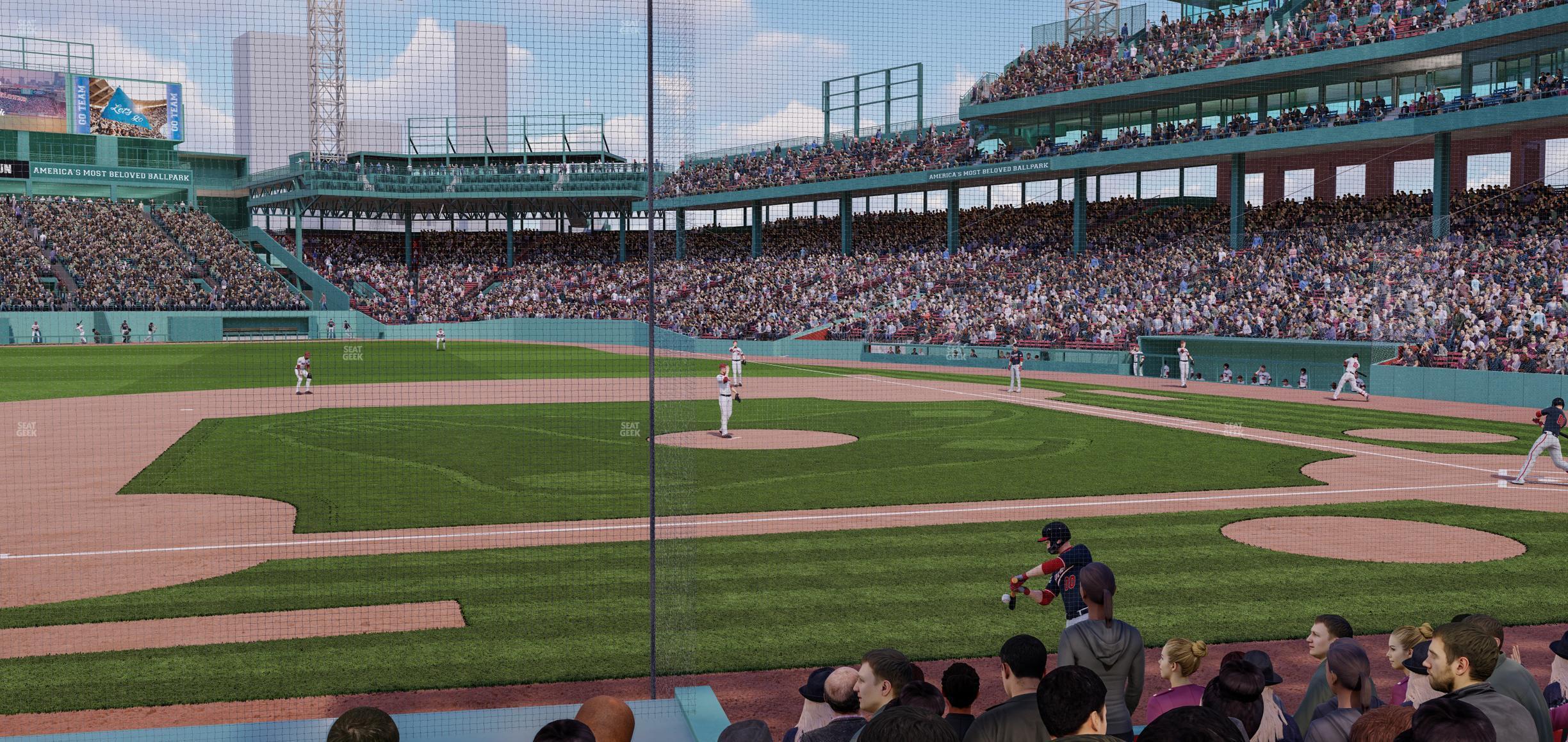 Seating view for Fenway Park Section Field Box 62