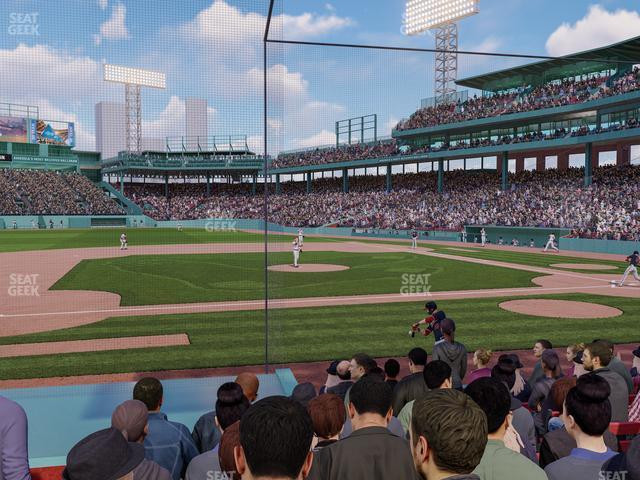 Seating view for Fenway Park Section Field Box 62